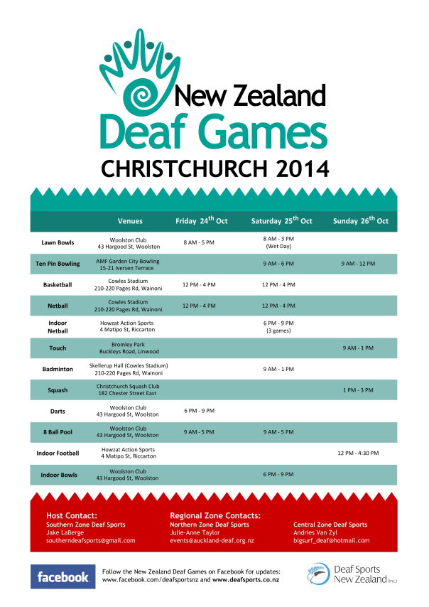 NZDG 2014 Timetable Poster